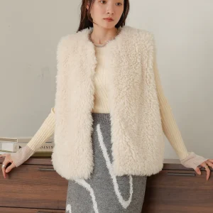 sheeplike fur vest